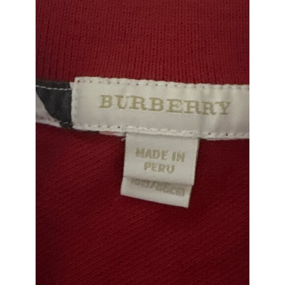 Burberry Baby Girls Red Button-Front Sleeveless Dress Size 18M Pure Cotton - Picture 4 of 6
